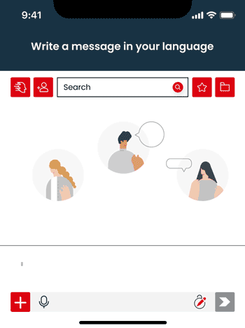 Arkchat messaging app: Converse with group members in your language.