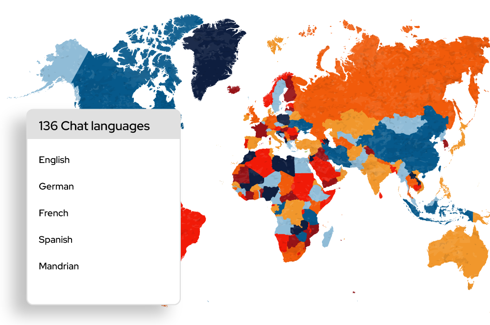 Arkchat messaging app: Professional firms can communicate with international clients in their language. Mobile screen