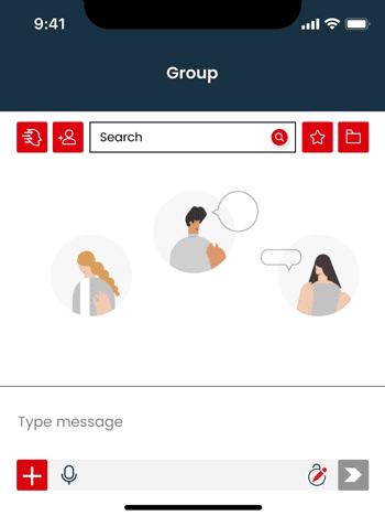 Arkchat messaging app: AEC manufacturers can easily communicate with architects, designers and project owners because Arkchat Auto translates all messages mobile screen image