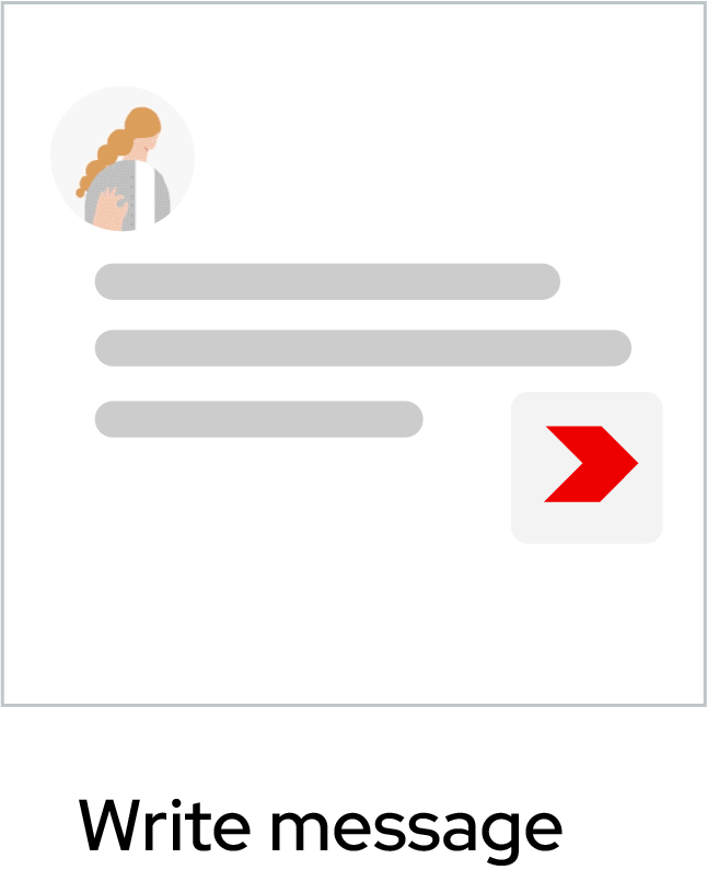 Arkchat messaging app: Write a message