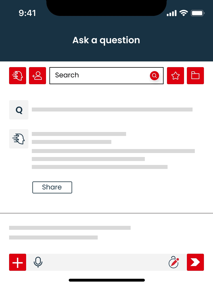 Arkchat messaging app: A click converts generative ai output into approval requests mobile screen image