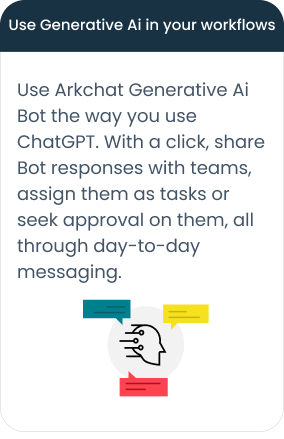 Arkchat business messaging tool - Organize chats and use generative Ai mobile screen image