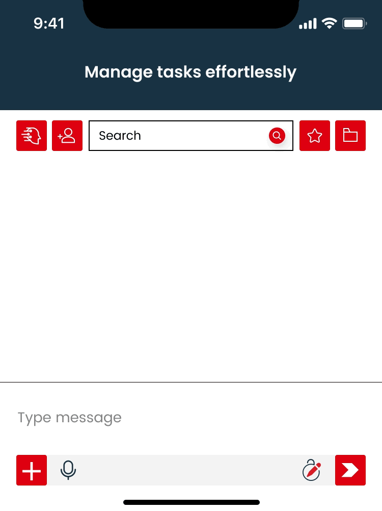 Arkchat messaging app: View task related conversations in message threads