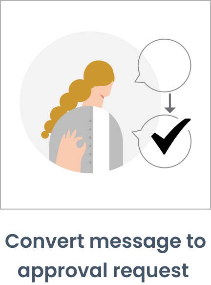 Arkchat Messaging app: Corporates convert messages to approval requests