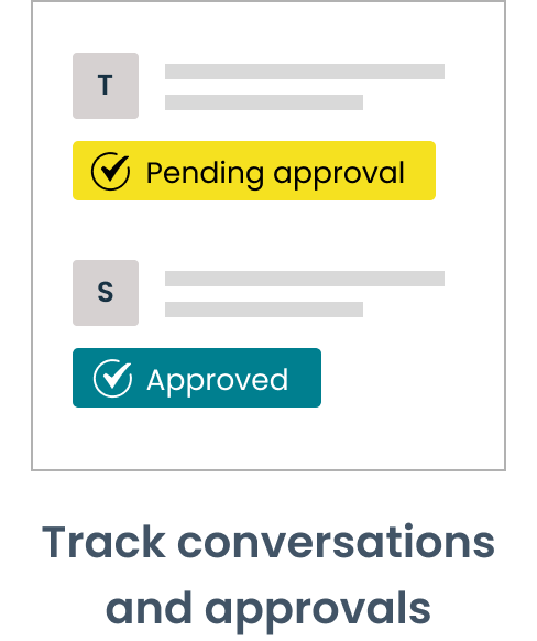 Arkchat Messaging app: Corporates track approvals and related messages