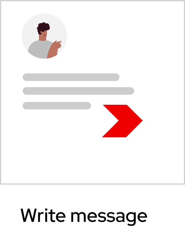 Arkchat messaging app: Manage remote write a message