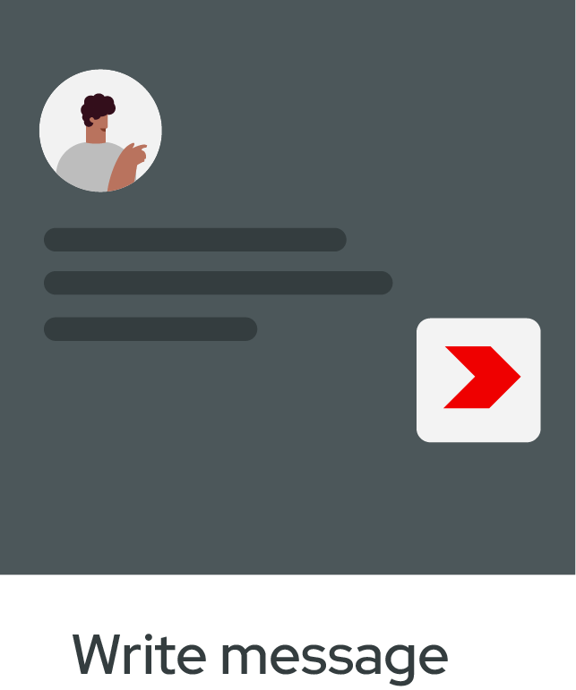 Arkchat messaging app: Corporates write message